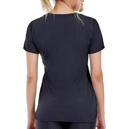 Camiseta Alto Giro Skin Fit Alongada V Feminina 101701-C0049