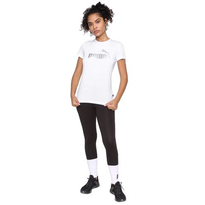 Camiseta Puma Essentials Metallic Logo Feminina 848303-02