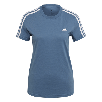 Camiseta Adidas Essentials Slim 3 Stripes Feminina HF7238