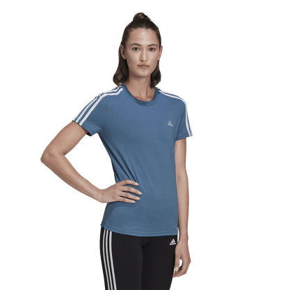 Camiseta Adidas Essentials Slim 3 Stripes Feminina HF7238
