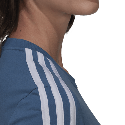 Camiseta Adidas Essentials Slim 3 Stripes Feminina HF7238
