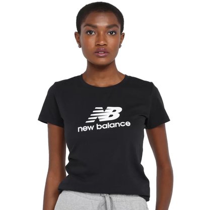 Camiseta New Balance Essentials Feminina WT31546B-BK