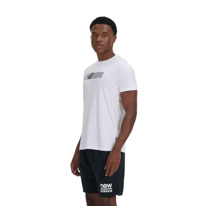 Camiseta New Balance M/C Box Performance Masc MT51072B-WT