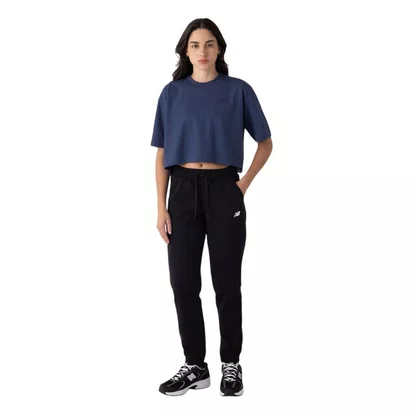 Camiseta New Balance M/C Cropped Small Logo Fem WT43536B-DRE