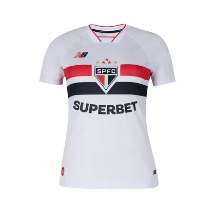 Camiseta New Balance São Paulo Torcedor I 26 Fem WT831851-BVP