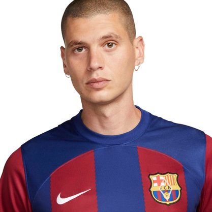 Camiseta Nike Barcelona I 23/24 Torcedor Masc DX2687-456