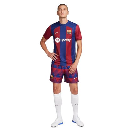 Camiseta Nike Barcelona I 23/24 Torcedor Masc DX2687-456