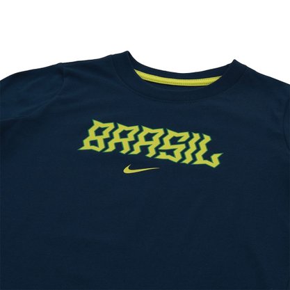 Camiseta Infantil Nike Brasil 22 Swoosh 22 DH7785-490