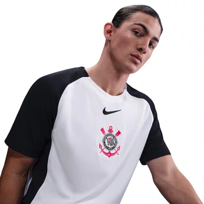 Camiseta Nike M/C Corinthians I 25/26 Masculina HJ4597-100