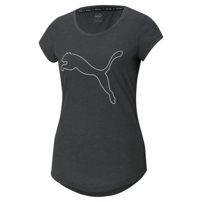 Camiseta Puma Performance Heather Cat Tee Feminina 521180-06