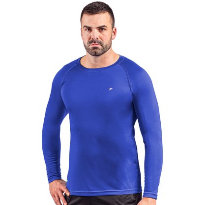 Camiseta Poker M/L Fator de Proteção UV 50+ Masc 04422-AZ