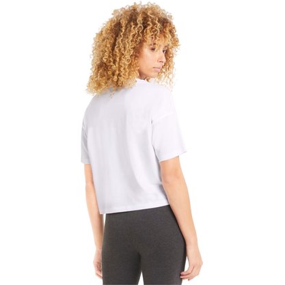Camiseta Puma Cropped Essentials Logo Feminina 586866-02