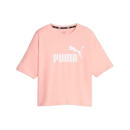 Camiseta Puma Cropped Essentials Logo Feminina 586866-67