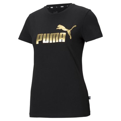 Camiseta Puma Essentials+ Metalic Logo Feminina 586890-01