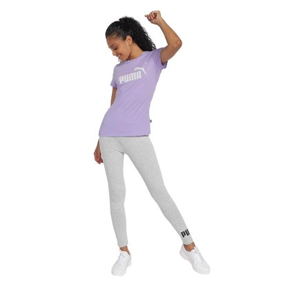 Camiseta Puma Logo Heather Feminina 586876-70