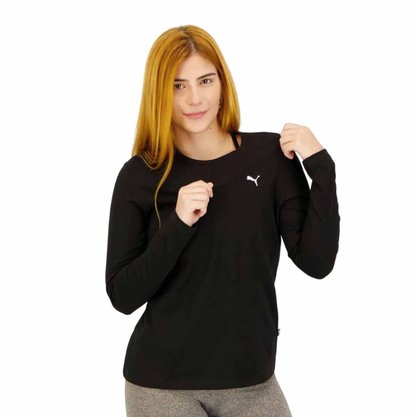 Camiseta Puma M/L Essentials Feminina 586782-51