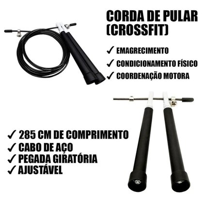 Corda de Pular Poker Cabo de Aço Speed Ro Unissex 09114-PP