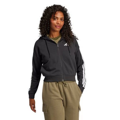 Jaqueta Adidas 3 Stripes com Capuz Feminina JE0052