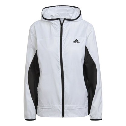 Jaqueta Adidas Corta Vento Logo Aeroready Feminino HF2149