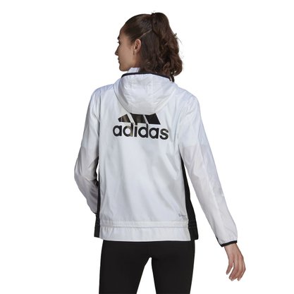 Jaqueta Adidas Corta Vento Logo Aeroready Feminino HF2149