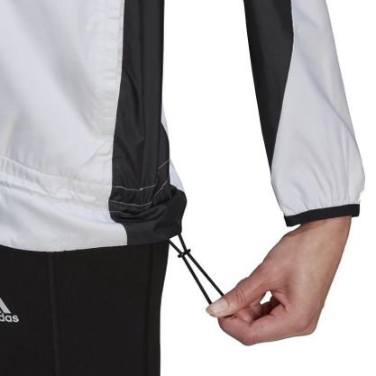 Jaqueta Adidas Corta Vento Logo Aeroready Feminino HF2149