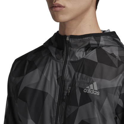 Jaqueta Corta Vento Adidas Own The Run Camo Masculina GC7937