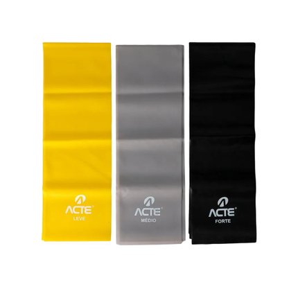 Kit Faixa Elástica Acte Látex Band (3Uni) Unissex T13-A