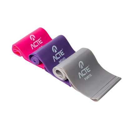 Kit Faixa Elástica Acte Sports Latex Band Unissex T13-R
