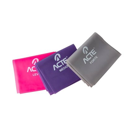 Kit Faixa Elástica Acte Sports Latex Band Unissex T13-R