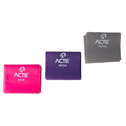 Kit Faixa Elástica Acte Sports Latex Band Unissex T13-R