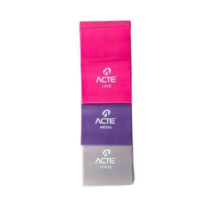 Kit Faixa Elástica Acte Sports Latex Band Unissex T13-R