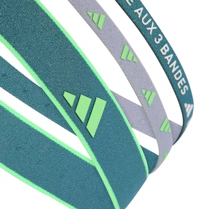Kit Faixa Elástica Adidas Cabelo C/ 3 Unidades Unissex JY0934
