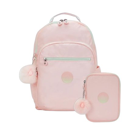 Kit Kipling Mochila e Estojo Unissex
