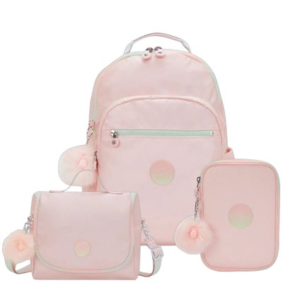 Kit Kipling Mochila, Estojo e Lancheira Unissex