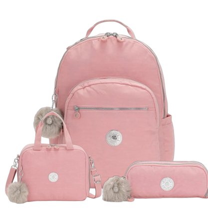 Kit Kipling Mochila, Estojo e Lancheira Unissex