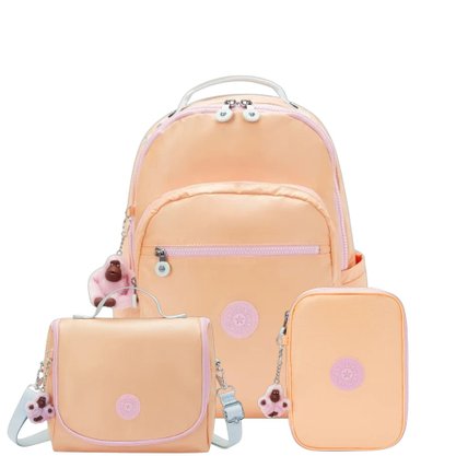 Kit Kipling Mochila, Lancheira e Estojo Unissex