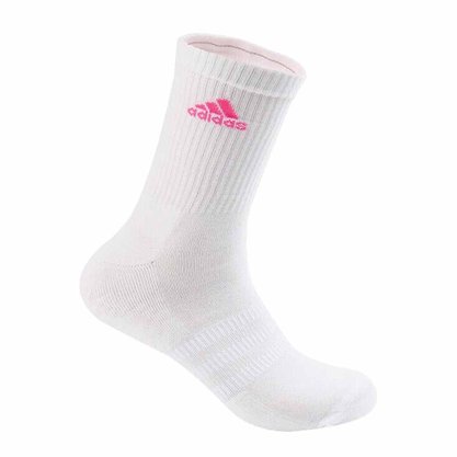 Kit Meia Adidas Cano Alto Logo (3 Pares) Feminino IP2635