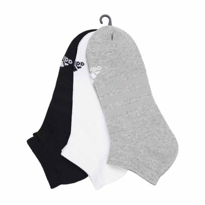 Kit Meia Adidas Cano Baixo (3 Pares) Unissex IC1333