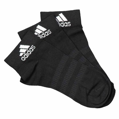 Kit Meia Adidas Cano Curto Cush Ankle 3 Pares Unissex DZ9379