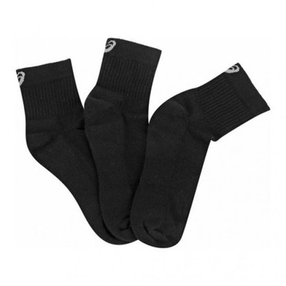 Kit Meia Asics Basic Stretch Quarter 3 Pack ZKB3609-90