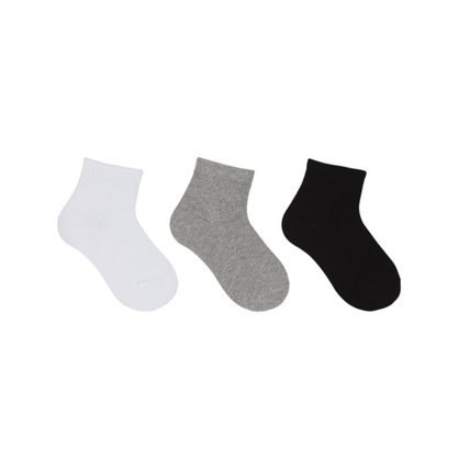 Kit Meia Infantil Hoahi Cano Curto (3 Pares) 004HOMC19082