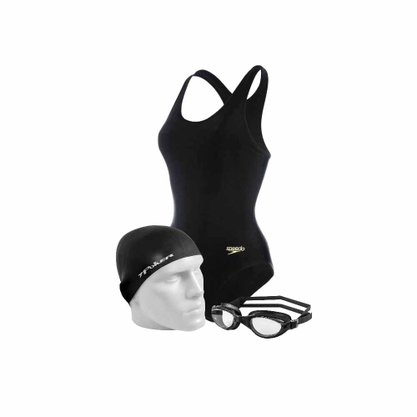 Kit Natação Maiô, Touca e Óculos