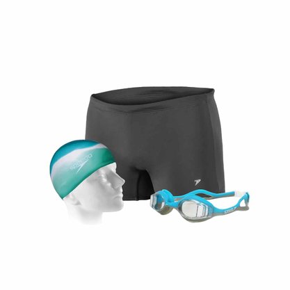 Kit Natação Sunga, Touca e Óculos