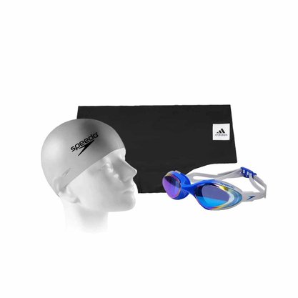 Kit Natação Sunga, Touca e Óculos