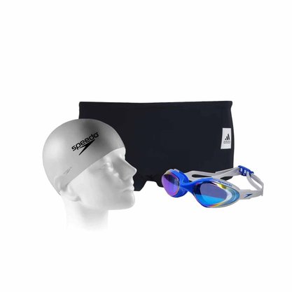Kit Natação Sunga, Touca e Óculos