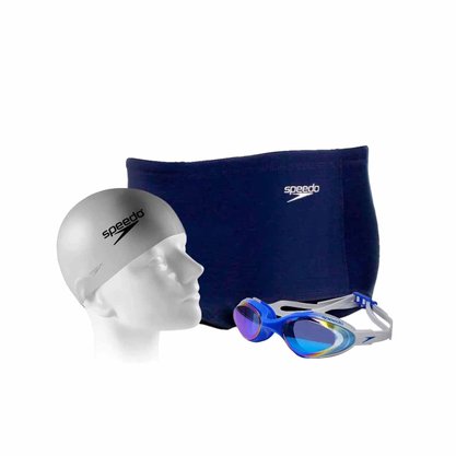 Kit Natação Sunga, Touca e Óculos