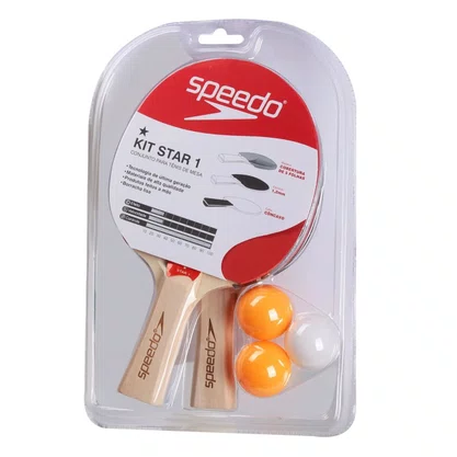 Kit Raquete e Bolas Speedo Tênis de Mesa Star Unissex  1 978121-198