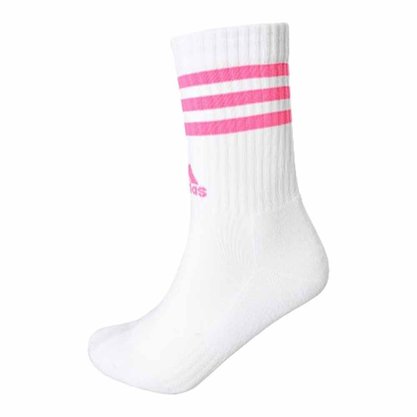 Meia Adidas Cano Longo 3 Listras 3 Pares Unissex IP2638