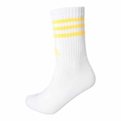 Meia Adidas Cano Longo 3 Listras 3 Pares Unissex IP2638