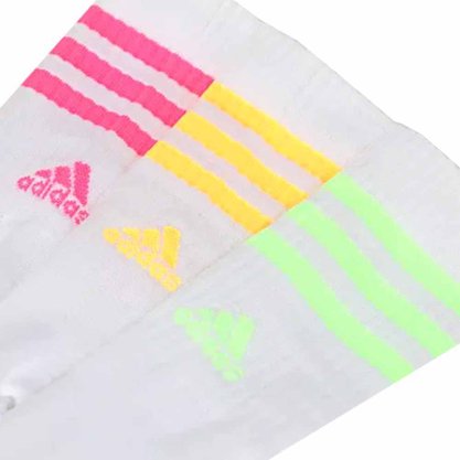 Meia Adidas Cano Longo 3 Listras 3 Pares Unissex IP2638
